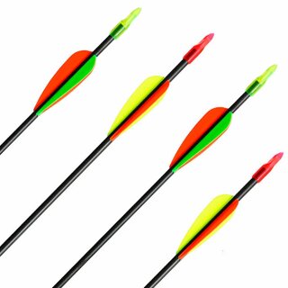 Complete Arrow | BEIER Dark Fire - Standard Fletching - Medium Carbon - 30 inches - Ø 5.5 mm
