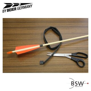 BEIER Shrink Tubing for Feathers - 1 Metre - Colour: Black