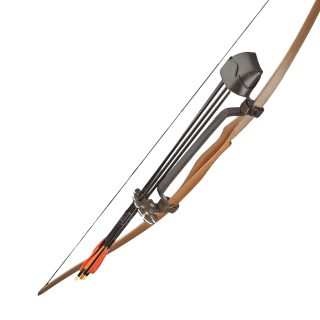 elTORO Traditional Bow Quiver made of Leather for Long- and Recurve Bows - Size S | 41cm