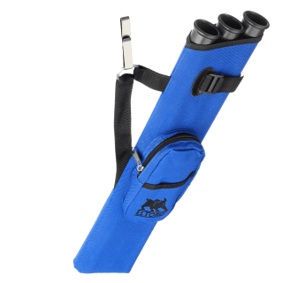 elTORO Seitenköcher MIDI mit 3 Röhren und Tasche - Farbe: blau