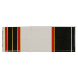 Arrowwraps | Design 301 - Crown Dip - Länge: 8 Zol | Farben: schwarz mit weiß, rot, goldl - 2er Pack