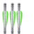 NAP Quikfletch Quikspin for Bolts - 3 inches Vanes - Green-Green-White - 6 Pieces