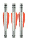 NAP Quikfletch Quikspin for Bolts - 3 inches Vanes - Orange-Orange-White - 6 Pieces