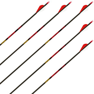GOLD TIP Hunter BLACK - Carbon - Shaft incl. GT Nock and Accu-Lite Insert | Spine 300 | 25.5 inches