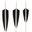 GATEWAY Natural feather Barred - striped - right-wound | Barred Orange | Shield | 4 inch