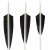 GATEWAY Natural feather Barred - striped - right-wound | Barred Orange | Parabol | 3 inch