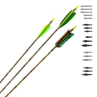 Complete Arrow | ExoSPHERE Oak Wood .006 - Carbon | Spine: 300
