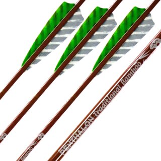 Komplettpfeil | BEARPAW Penthalon Traditional Bamboo - Carbon | Spine: 800