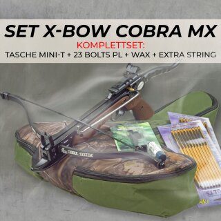 [SPECIAL] SET X-BOW COBRA MX in Bag Package - 80 lbs / 165 fps | Colour: Wood design