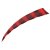 BEARPAW Barred - Naturfeder - 3 Zoll Shield | Farbe: rot / schwarz