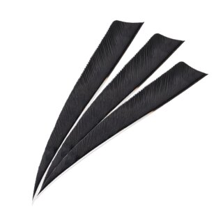 BEARPAW Solid - Naturfeder - 3 Zoll Shield | Farbe: schwarz