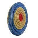 Runde Strohscheibe Deluxe - Zielscheibe &Oslash; 80cm - St&auml;rke: 12cm | Farbe: blau-rot [*]