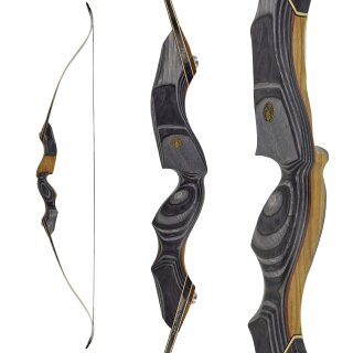 JACKALOPE - Obsidian - 64 inches - Refined Recurve Bow...