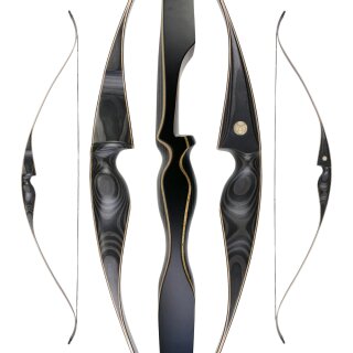 JACKALOPE - Obsidian - 62 inches - One Piece Recurve Bow...