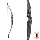 JACKALOPE - Obsidian - 62 inches - One Piece Recurve Bow - 20-50 lbs