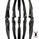JACKALOPE - Obsidian - 62 inches - One Piece Recurve Bow - 20-50 lbs