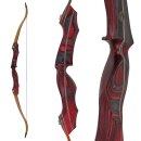 JACKALOPE - Red Beryl - 64 inches - Classic Recurve Bow Take Down - 25-50 lbs