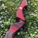 JACKALOPE - Red Beryl - 62 inches - Refined Recurve Bow Take Down - 50 lbs | Left Hand