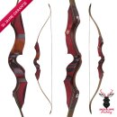 JACKALOPE - Red Beryl - 62 inches - Refined Recurve Bow Take Down - 50 lbs | Left Hand