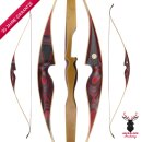 JACKALOPE - Red Beryl - 64 inches - One Piece Recurve Bow - 30 lbs | Left Hand
