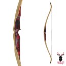 JACKALOPE - Red Beryl - 64 inches - One Piece Recurve Bow - 30 lbs | Left Hand