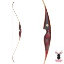 JACKALOPE - Red Beryl - 64 inches - One Piece Recurve Bow - 45 lbs | Left Hand