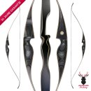 JACKALOPE - Obsidian - 62 inches - One Piece Recurve Bow - 45 lbs | Left Hand