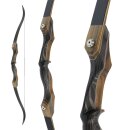 JACKALOPE - Obsidian - 62 inches - Classic Recurve Bow Take Down - 30 lbs | Right Hand
