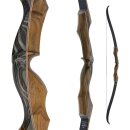 JACKALOPE - Obsidian - 62 inches - Classic Recurve Bow Take Down - 45 lbs | Left Hand