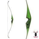 JACKALOPE - Diamond - 60 inches - One Piece Recurve Bow - 30 lbs | Right Hand | Colour: Green / Black