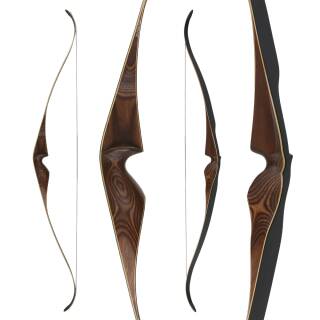 JACKALOPE - Diamond - 60 inches - One Piece Recurve Bow - 45 lbs | Right Hand | Colour: Chocolate / Black