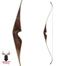 JACKALOPE - Diamond - 60 inches - One Piece Recurve Bow - 45 lbs | Right Hand | Colour: Chocolate / Black