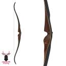 JACKALOPE - Diamond - 60 inches - One Piece Recurve Bow - 45 lbs | Right Hand | Colour: Chocolate / Black