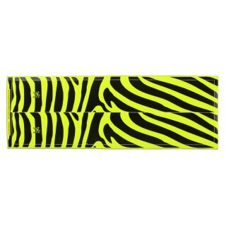 Arrowwraps | Design 932 - Zebra - gelb fluoreszierend - Länge: 8 Zoll - 2er Pack