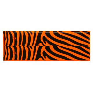 Arrow Wraps | Design 933 - Zebra - Orange fluorescent - Length: 8 inches - 2 Pieces