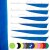 [Bestseller] BSW Solid - Naturfeder - einfarbig | Farbe: Blau - Form: 5 Zoll Shield