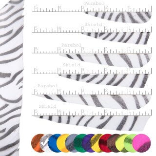 [Bestseller] BSW Zebra - Natural feather - striped | Colour: White / Black - Shape: full length - unstamped