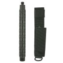 Telescopic baton made of steel with rubber grip - 16 inch - incl. holster