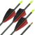 up to 20 lbs | Carbon Arrow | LithoSPHERE Black - with Feathers | Spine 1300 | 28inches