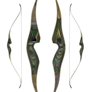 [Limited Edition] JACKALOPE - Malachite - 62 inches - One Piece Recurve Bow - 55 lbs | Left Hand