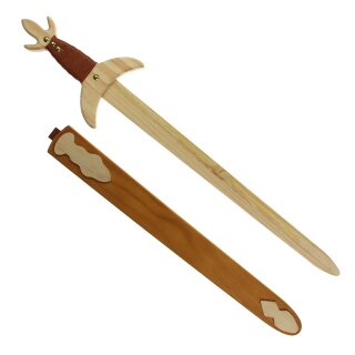HOLZKÖNIG Schwert mit Hülle | Farbe: dunkel