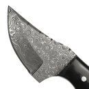 elTORO Skinner Horn - Skinning Knife Made of Damascus Steel - 8.2cm - incl. Leather Sheath