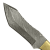 elTORO Brass Horn - Damascus - Hunting Knife - 12.3cm - incl. Leather Sheath
