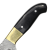 elTORO Brass Horn - Damascus - Hunting Knife - 12.3cm - incl. Leather Sheath
