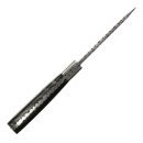elTORO Steel Horn - Damascus - Hunting Knife - 9cm - incl. Leather Sheath