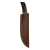 elTORO Brass Horn - Damascus - Hunting Knife - 11cm - incl. Leather Sheath