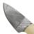 elTORO Skinner Bone - Skinning Knife made of Damascus Steel - 8.5cm - incl. Leather Sheath