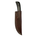 elTORO Damascus Horn - Damascus - Hunting Knife - 9cm - incl. Leather Sheath