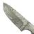 elTORO Damascus Horn - Damast - Jagdmesser - 9cm - inkl. Lederscheide