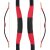 DRAKE Traditional Horsebow - 108cm - 15 lbs | Design: Black Red